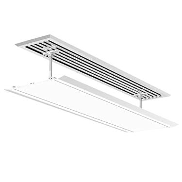 Imagem de Defletor de ar condicionado ajustável de 20 cm – evita explosão de ar frio, capa de ventilação para casa e escritório, 90 cm, branco, controle de fluxo de ar com eficiência energética.