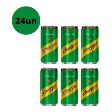 Imagem de Refrigerante Schweppes Ginger Ale 220ml - Kit Com 24 Un