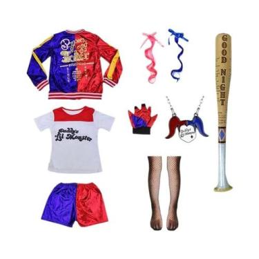 Imagem de Conjunto De Fantasia Cosplay Da Harley Quinn Do Esquadrão Suicida Para