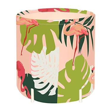 Imagem de ZUOZUIYQ Banheira portátil para adultos, banheira dupla dobrável, banheira de pé livre para adultos, ideal para banho quente, banho de gelo, multicolorida, 71 x 66 cm