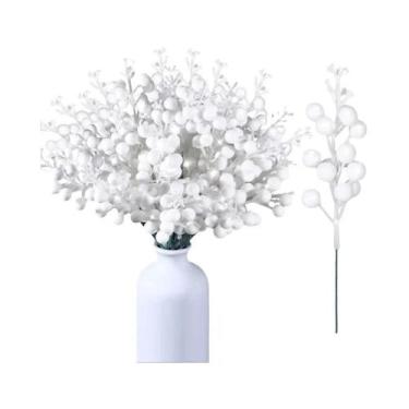 Imagem de Buquê De Flores Artificiais Com Glitter E Frutas Vermelhas, Enfeites P