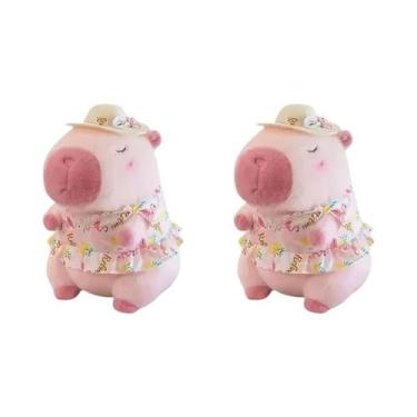 Imagem de Bonecos De Pelúcia Capivara De Praia De Verão, Família De Três, Figura