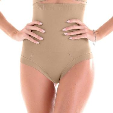 Imagem de Calcinha Tanga Modeladora Alta Invisible Laser Bege Zee Rucci, GG