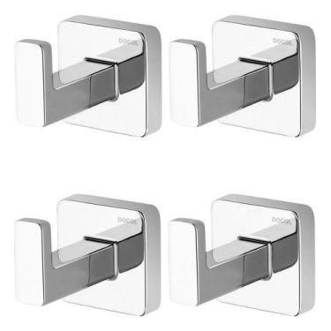 Imagem de Kit 4 Cabides Docol Trip Cromado Para Banheiro 90007617006 Cromado