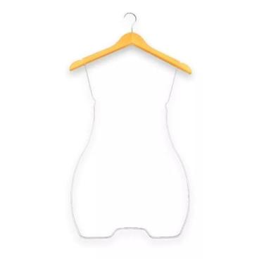 Imagem de Cabide Metal Colant Com Madeira Cromado Adulto - Central