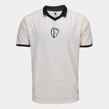 Imagem de Camisa Corinthians Polo 115 anos OffWhite Oficial Licenciado, Off whit