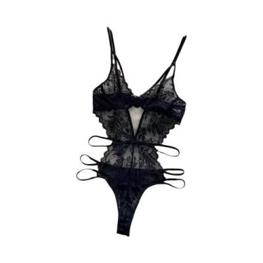 Imagem de Macacão Feminino Sem Mangas, Justo, Costas Nuas, Com Saia Plissada Min