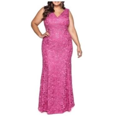 Imagem de Vestido Renda 77 Longo Plus Size Madrinha Festa Civil Formatura - Shoo