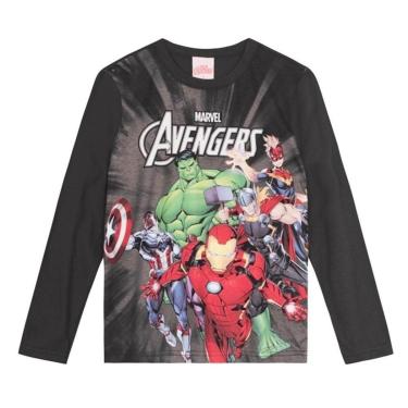 Imagem de Camiseta Brandili Manga Longa Avengers Masculina-Masculino