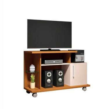 Imagem de Rack para TV até 26" 1 Porta 2 Prateleiras Compacta Paraty - HB Móveis