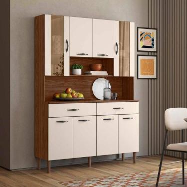 Imagem de Armário de Cozinha Kit 8 Portas 2 Gavetass com prateleiras Golden Kits Paraná