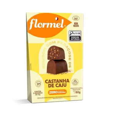 Imagem de Bombons Flormel com Pedaços de Castanha de Caju 60g