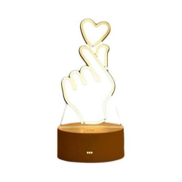 Imagem de Lâmpada De Noite LED 3D Romântica Para Crianças, Luminária De Mesa Par