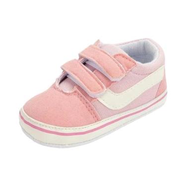 Imagem de Tênis De Lona Unissex Para Bebês Com Listras Clássicas Antiderrapantes