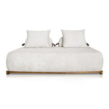 Imagem de Sofá Agius 3 Lugares 2,20 Linho Boucle Off White - Lucadi Home