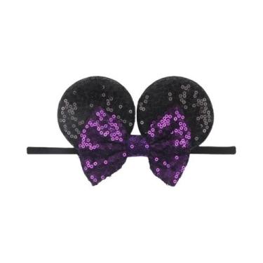 Imagem de Faixas De Cabelo Elásticas Bebê Minnie Mickey Mouse 2.8IN De Nylon Mac
