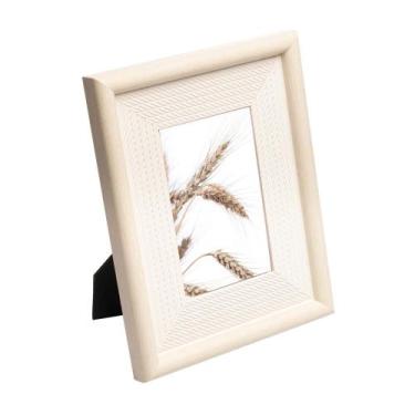 Imagem de Porta-Retrato Lyor Rope de Poliestireno Bege 10cm x 15cm