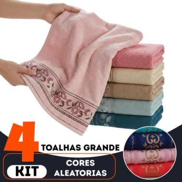 Imagem de Jogo De Toalha De Banho Gigante Luxo Macia Alta Absorção Banheiro Deco