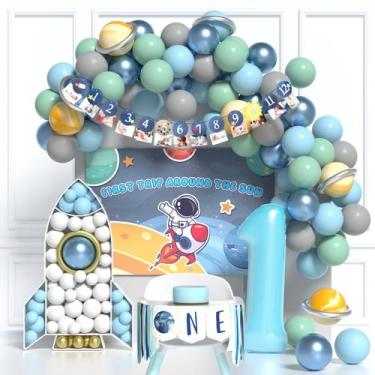 Imagem de Decorações de aniversário LYVEEF First Trip Around The Sun Boy