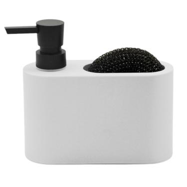 Imagem de Dispenser Para Detergente Organizador De Esponja Branco Acqua