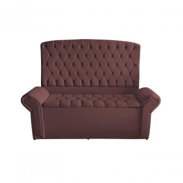 Imagem de Kit De Quarto Cabeceira De Cama Box E Calçadeira Baú Dubai King 195 Cm Suede Rosê Do La...