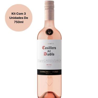 Imagem de Vinho Rose Chileno Casillero Del Diablo 750ml Com 3 Garrafas