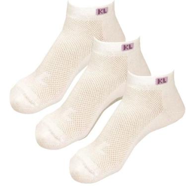 Imagem de Kit 3 Meia Soquete Sem Costura Feminina Cano Baixo Pacote Tamanho:34-3