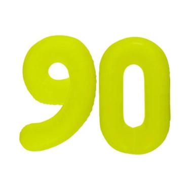 Imagem de Balões Digitais Fluorescentes Amarelo Neon Para Decorações De Aniversá