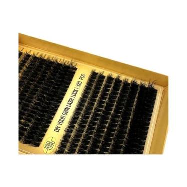 Imagem de Cílios Postiços Em Tufos Fluffy 60D 80D 100D 8-16mm 320 Para Aplicação