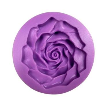 Imagem de Molde Flor Rosa Silicone Artesanato Doces Pasta Americana Chocolate - 