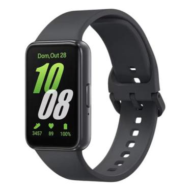 Imagem de Relógio Inteligente Smartwatch Samsung Galaxy Fit3 Original Grafite Te
