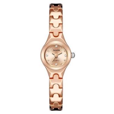 Imagem de Relógio Feminino Mini Dourado Rosé Luxo Analógico Pequeno-Feminino