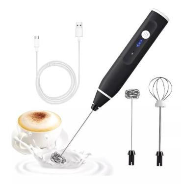 Imagem de Mini Mixer Misturador Bebidas Ovos Portátil Elétrico Bateria - Shop DA