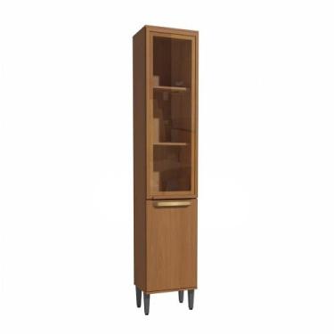 Imagem de Cristaleira 2 Portas de Vidro 40cm Elara Kappesberg Canela