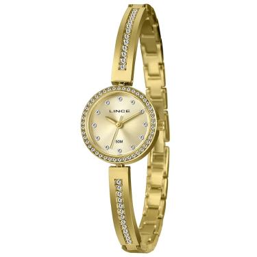 Imagem de Relógio LINCE feminino dourado champanhe LRGH294L23 C1KX