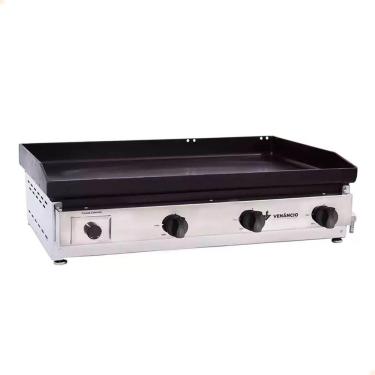 Imagem de Chapa Bifeteira Venâncio em Aço Inox Deguste Luxo A Gás 80x50 cm com espessura de 6.35m...