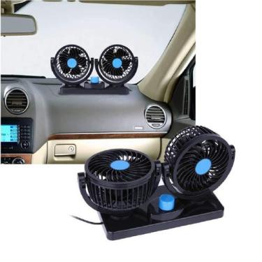 Imagem de Ventilador Duplo Automotivo P/ Carro Caminhão 2 Velocidades 12v - EMB-