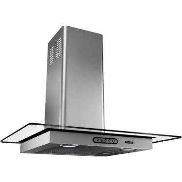 Imagem de Coifa Terim Parede Vidro Reto Inox  Duto Slim 80 Cm, Inox, 110V