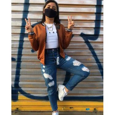 Imagem de Jaqueta Feminina Bomber - Luara moda gringa , Cobre, Único 