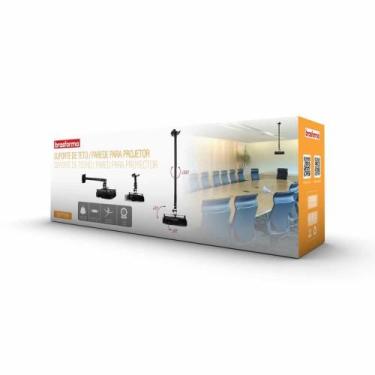 Imagem de Suporte Projetor Teto SBRP756 Preto - Brasforma