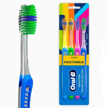 Imagem de Escova de Dente Oral-B Clean Indicator Color Collection 4 Unidades - O