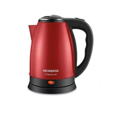 Imagem de Chaleira Elétrica Mondial CE-06-R 2L Inox Vermelho 1500W com Filtro Anticalcário 220V 220