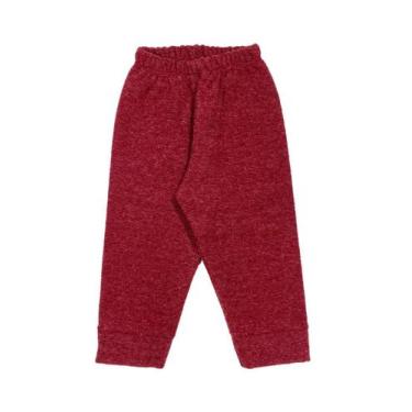 Imagem de Calça Térmica Infantil Peluciada - Fofotinhos, 10, Bordô