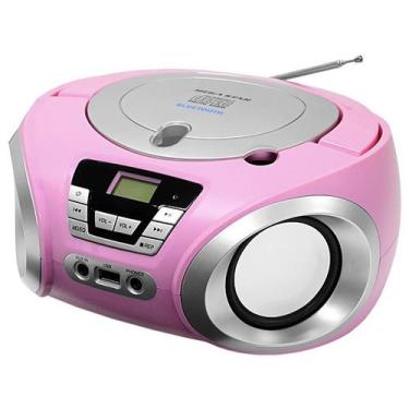 Imagem de Aparelho de Som Megastar MP1842BT 1.200 Watts P.M.P.O Bivolt - Rosa/Pr