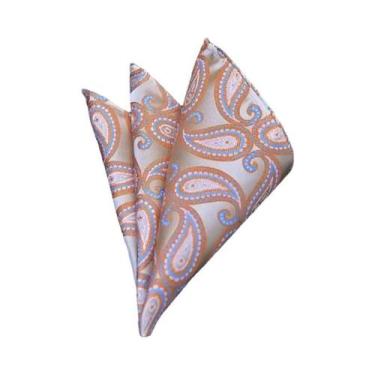 Imagem de Lenço De Bolso Masculino Em 41 Cores, Estampas Xadrez, Poá E Paisley, 