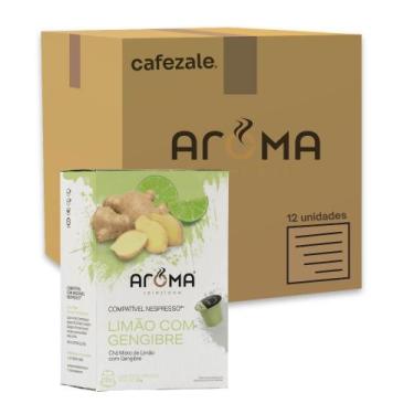 Imagem de 120 Cápsulas de Chá Compatíveis com Nespresso Aroma Limão com Gengibre