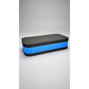Imagem de Step Aeróbico EVA 60x28x10cm Preto/Azul - Congratulations Store