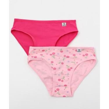Imagem de Kit Infantil 2 Calcinhas Biquíni Cereja DelRio Tam 1 a-53436, Rosa, P