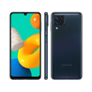 Imagem de Smartphone Samsung Galaxy M32 128GB Preto - 4G 6GB RAM Tela 6,4 Câm. Q