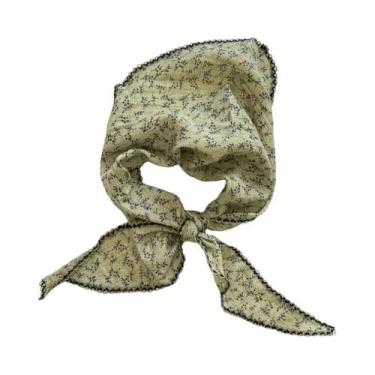 Imagem de Lenço De Pescoço Floral De Verão Para Mulheres, Xale Triangular, Banda